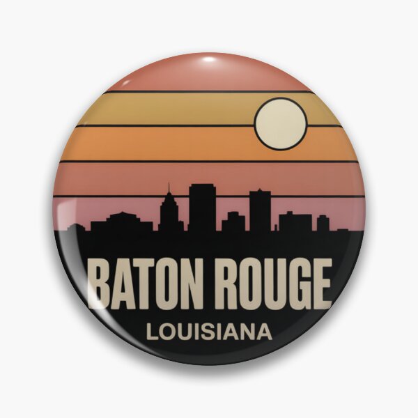 Item preview, Baton Rouge Louisiana: Warm Sunset Skyline Cream Moon designed and sold by CircinusStore.