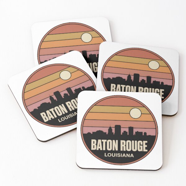 Item preview, Baton Rouge Louisiana: Warm Sunset Skyline Cream Moon designed and sold by CircinusStore.