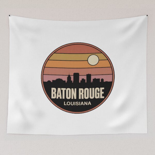 Item preview, Baton Rouge Louisiana: Warm Sunset Skyline Cream Moon designed and sold by CircinusStore.