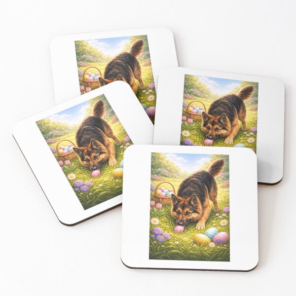Item preview, German Shepherd Egg Hunt – Easter Dog designed and sold by Zampettalibera.