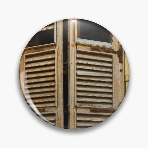 Item preview, Weathered Wooden Shutters on Yellow Stone Wall Window in Mediterranean Town, Rustic Vintage Texture designed and sold by Nmallia.
