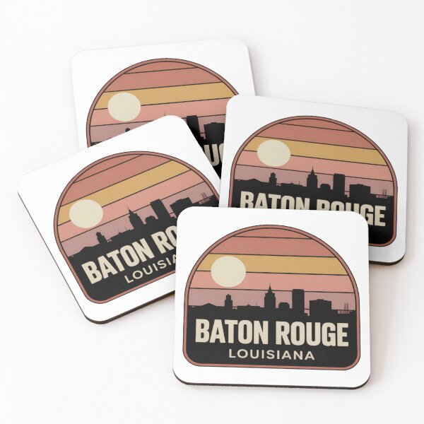 Item preview, Baton Rouge Louisiana: Warm Sunset Skyline Arch Shape designed and sold by CircinusStore.