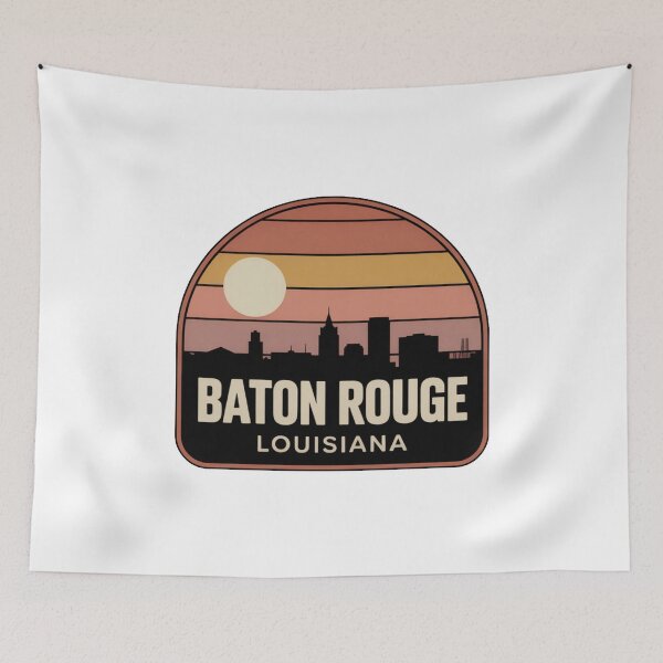 Item preview, Baton Rouge Louisiana: Warm Sunset Skyline Arch Shape designed and sold by CircinusStore.