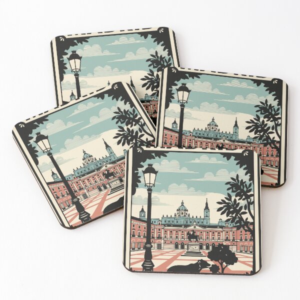 Item preview, Vintage Madrid Travel Poster Spain Retro Cityscape Art designed and sold by Cipher & Soul.