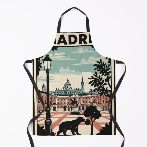 Item preview, Vintage Madrid Travel Poster Spain Retro Cityscape Art designed and sold by Cipher & Soul.