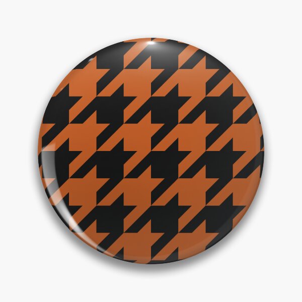 Item preview, Black And Burnt Orange Houndstooth Pattern designed and sold by pattern-archive.