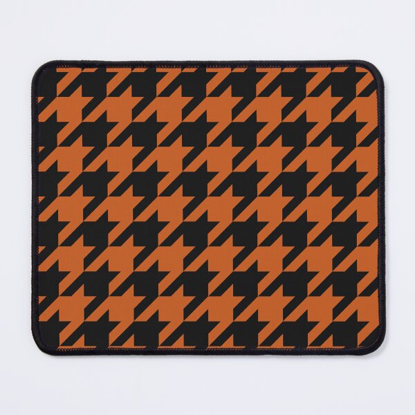 Item preview, Black And Burnt Orange Houndstooth Pattern designed and sold by pattern-archive.