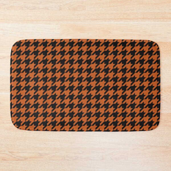 Item preview, Black And Burnt Orange Houndstooth Pattern designed and sold by pattern-archive.