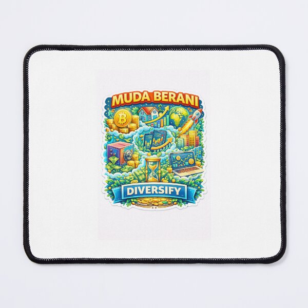Item preview, Muda Berani Diversify Sticker – Smart Investing, Multiple Income Streams, Portfolio Growth, Financial Freedom Mindset designed and sold by Wander Pop Studio.