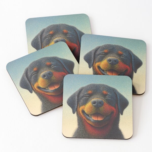 Item preview, Smiling Rottweiler Portrait designed and sold by lautir.