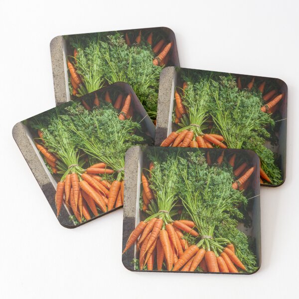 Item preview, Fresh Bunched Carrots in a Wooden Crate at a Farm Market - Organic Vegetables Harvest designed and sold by Nmallia.
