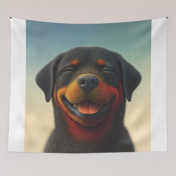 Item preview, Smiling Rottweiler Portrait designed and sold by lautir.