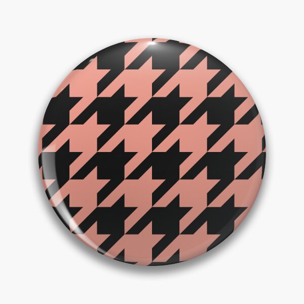 Item preview, Black And Coral Houndstooth Pattern designed and sold by pattern-archive.