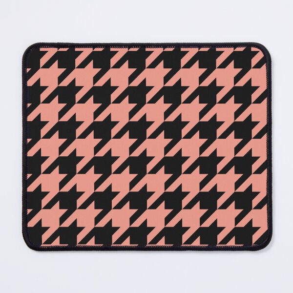 Item preview, Black And Coral Houndstooth Pattern designed and sold by pattern-archive.
