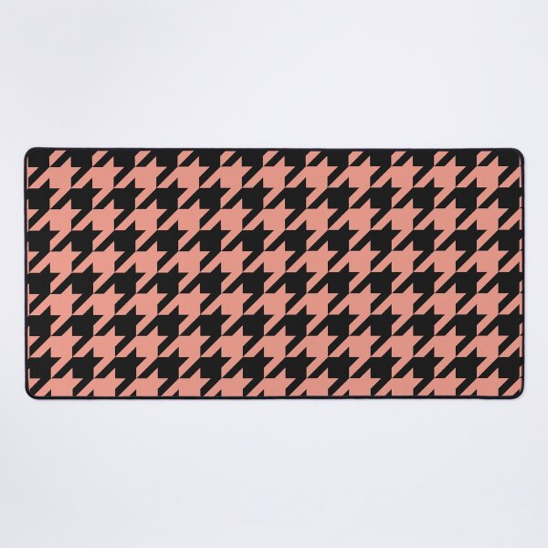 Item preview, Black And Coral Houndstooth Pattern designed and sold by pattern-archive.