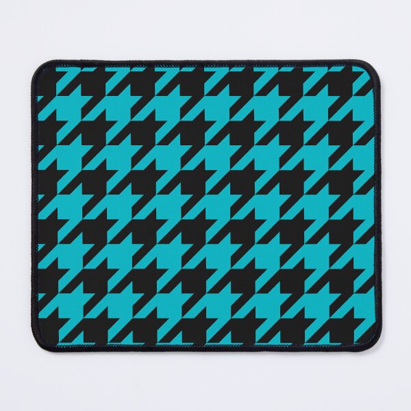 Item preview, Black And Cyan Houndstooth Pattern designed and sold by pattern-archive.