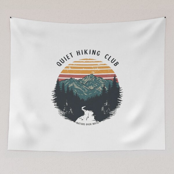 Item preview, Quiet Hiking Club – Nature Over Noise  designed and sold by KapiPrint.