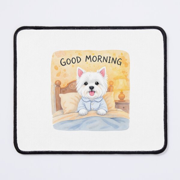 Item preview, Westie Good Morning Art designed and sold by Kedspicedesign.