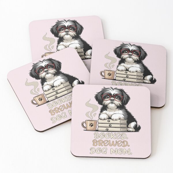 Item preview, Booked Brewed Dog Mom Funny Shih Tzu Book Coffee Lover Gift designed and sold by tamdevo1.