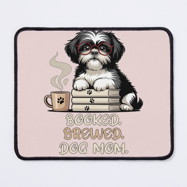 Item preview, Booked Brewed Dog Mom Funny Shih Tzu Book Coffee Lover Gift designed and sold by tamdevo1.