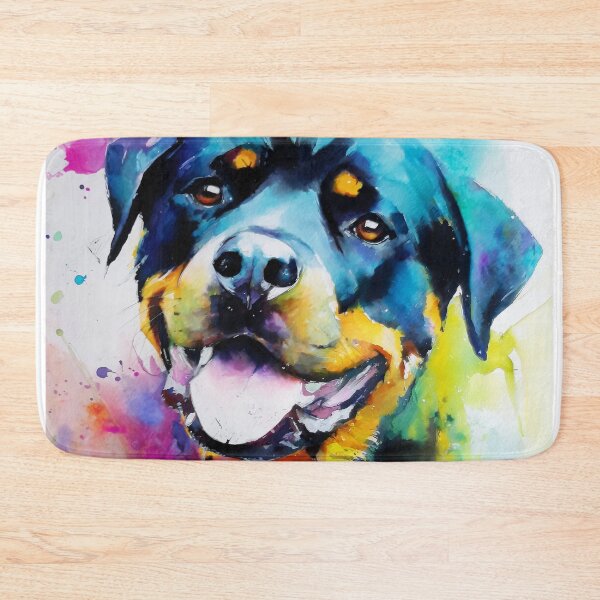 Item preview, Watercolor Portrait of a Rottweiler designed and sold by lautir.