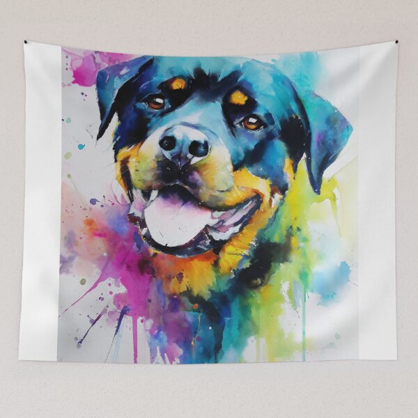 Item preview, Watercolor Portrait of a Rottweiler designed and sold by lautir.