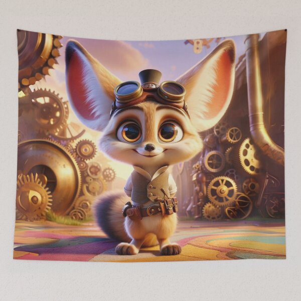 Item preview, Steampunk Fennec Fox Explorer designed and sold by Sillytoe.