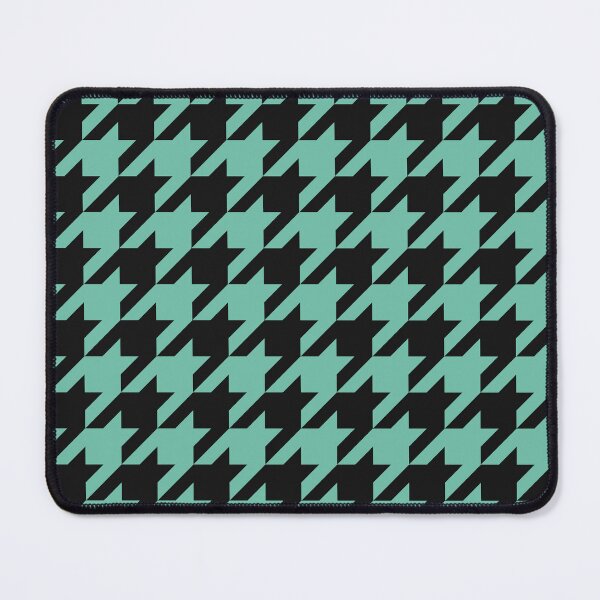 Item preview, Black And Pastel Green Houndstooth Pattern designed and sold by pattern-archive.