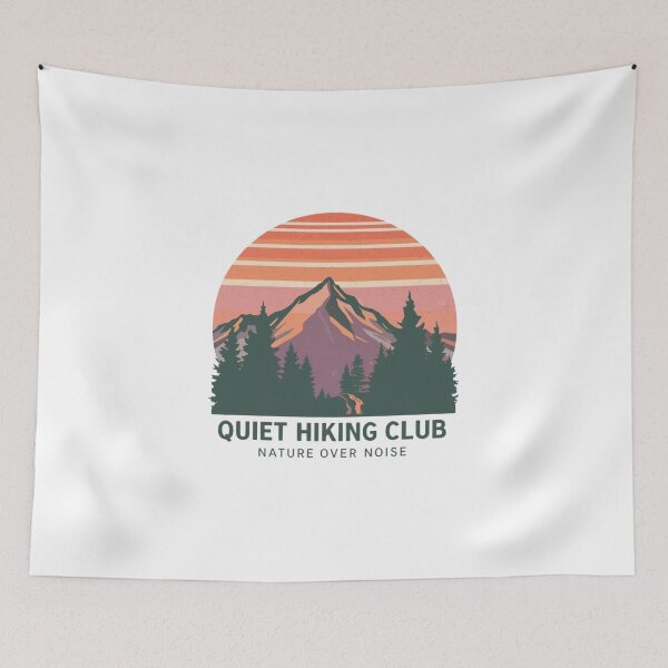 Item preview, Quiet Hiking Club – Nature Over Noise  designed and sold by KapiPrint.