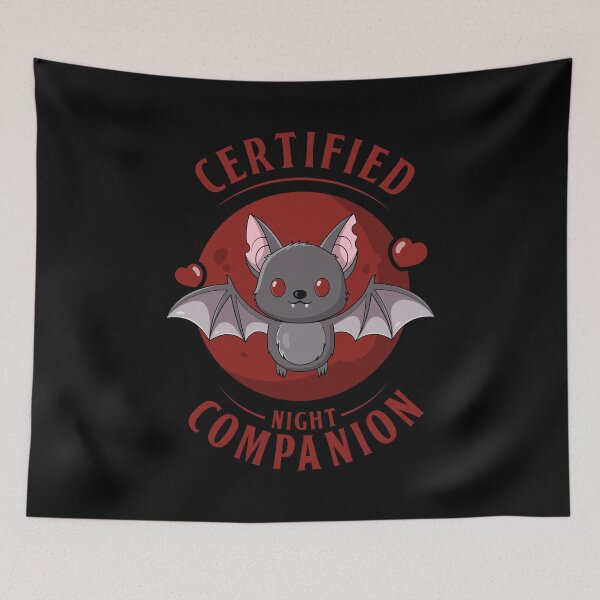 Item preview, Certified Night Companion – Cute Bat Gothic Kawaii Spooky Aesthetic Design designed and sold by DREEMBLOOM Designs.