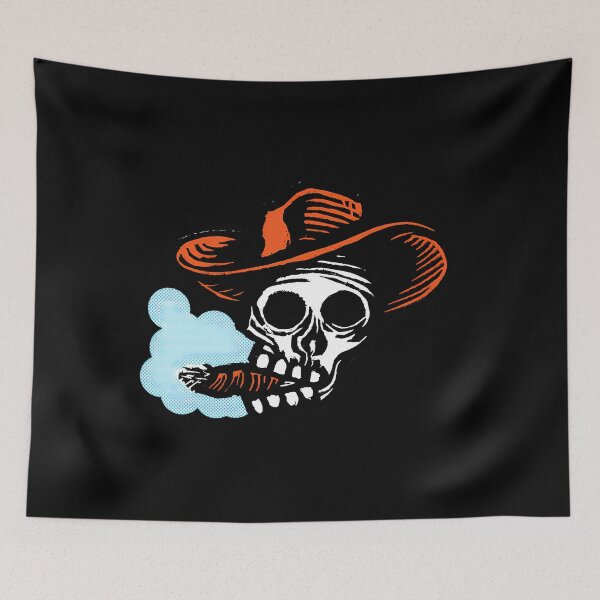 Item preview, Macabre Skeleton Cowboy Head Graphic designed and sold by ophfujmokw33.