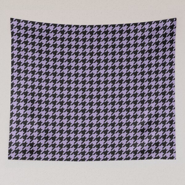 Item preview, Black And Lilac Houndstooth Pattern designed and sold by pattern-archive.