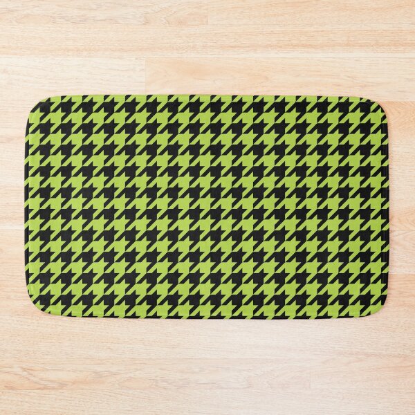 Item preview, Black And Lime Houndstooth Pattern designed and sold by pattern-archive.