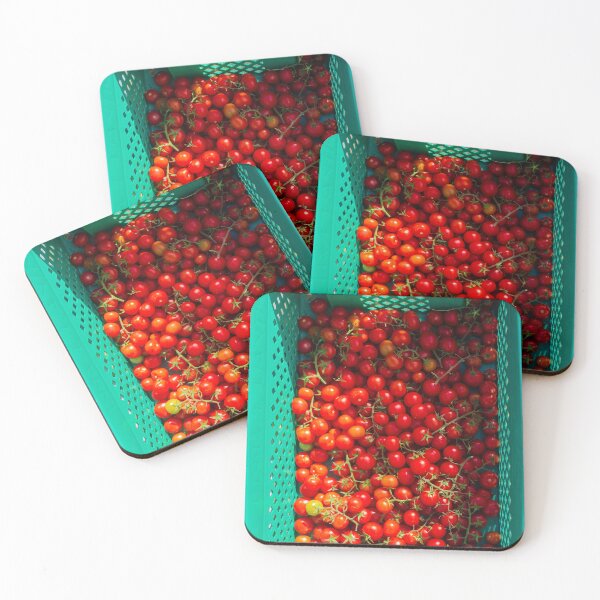 Item preview, Fresh Cherry Tomatoes in Green Plastic Crate Ready for Market and Home Garden Harvest designed and sold by Nmallia.