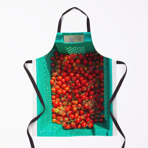 Item preview, Fresh Cherry Tomatoes in Green Plastic Crate Ready for Market and Home Garden Harvest designed and sold by Nmallia.