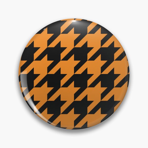 Item preview, Black And Orange Houndstooth Pattern designed and sold by pattern-archive.