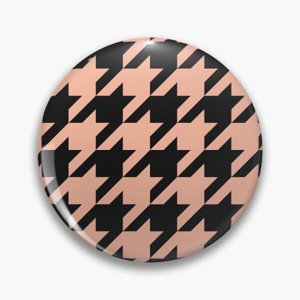 Item preview, Black And Peach Houndstooth Pattern designed and sold by pattern-archive.