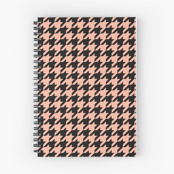 Item preview, Black And Peach Houndstooth Pattern designed and sold by pattern-archive.