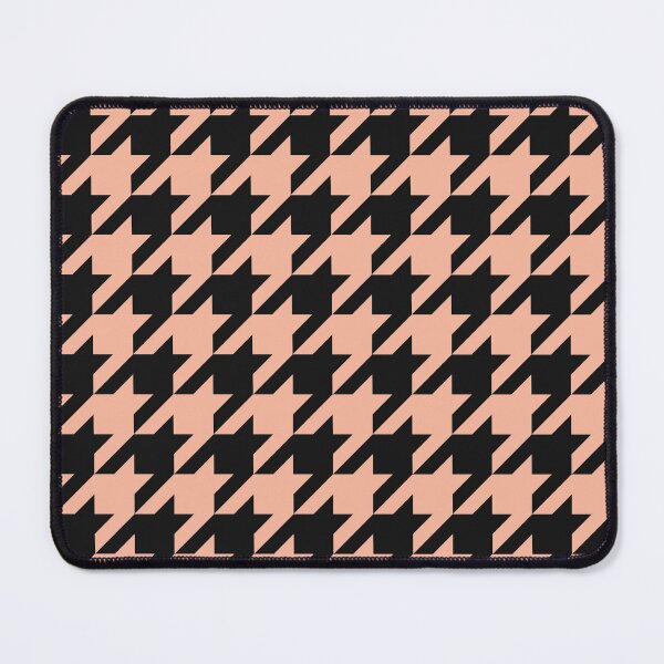 Item preview, Black And Peach Houndstooth Pattern designed and sold by pattern-archive.