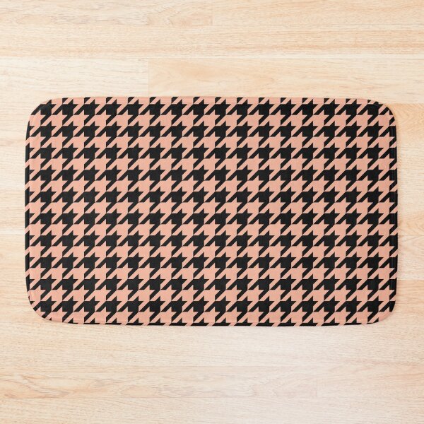 Item preview, Black And Peach Houndstooth Pattern designed and sold by pattern-archive.