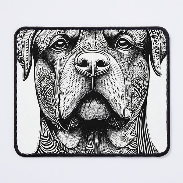 Item preview, Intricate Black and White Rottweiler designed and sold by lautir.