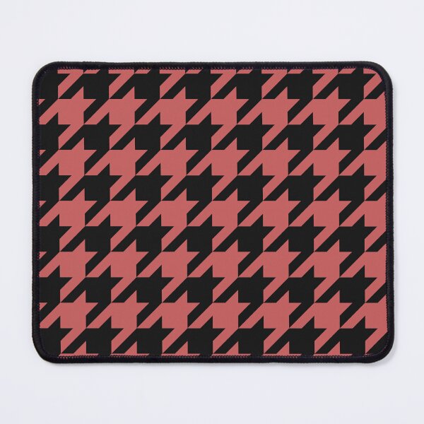 Item preview, Black And Pastel Red Houndstooth Pattern designed and sold by pattern-archive.