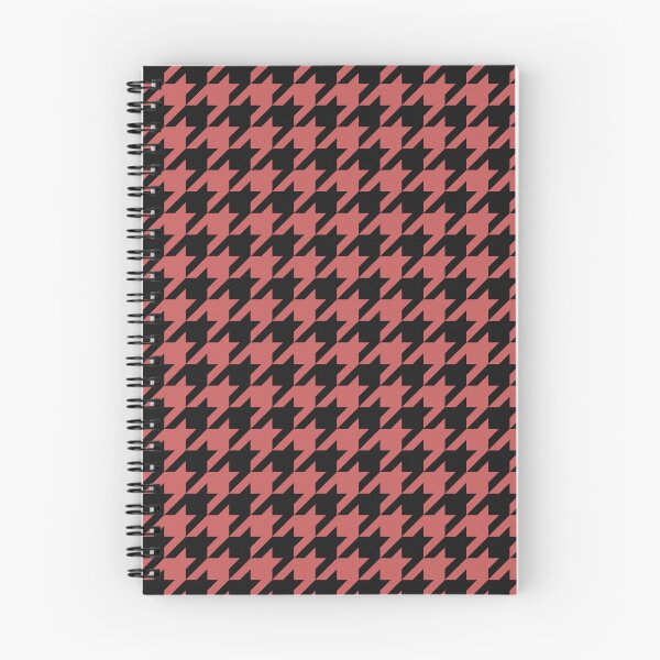 Item preview, Black And Pastel Red Houndstooth Pattern designed and sold by pattern-archive.