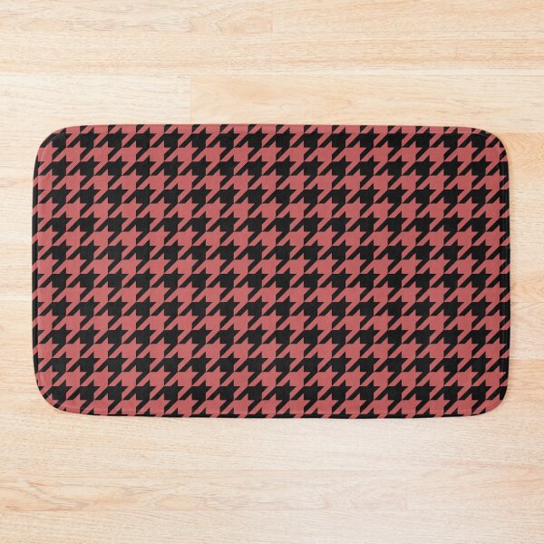 Item preview, Black And Pastel Red Houndstooth Pattern designed and sold by pattern-archive.