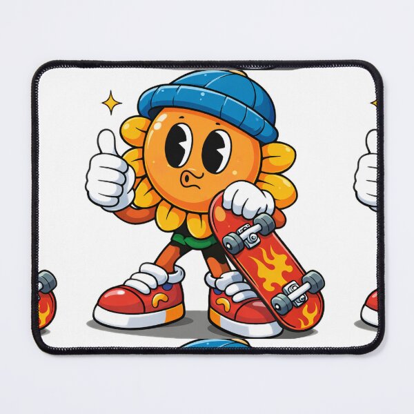 Item preview, Cool Skateboard Flower Mascot Cartoon Street Style Character designed and sold by Sadia Jannat.