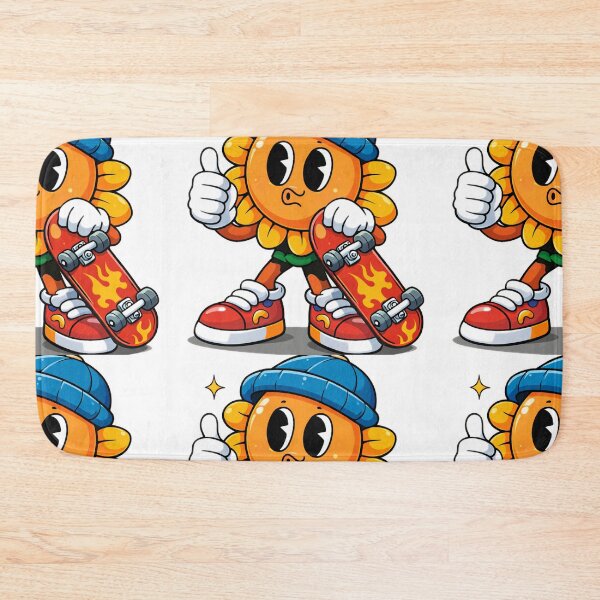 Item preview, Cool Skateboard Flower Mascot Cartoon Street Style Character designed and sold by Sadia  Jannat.