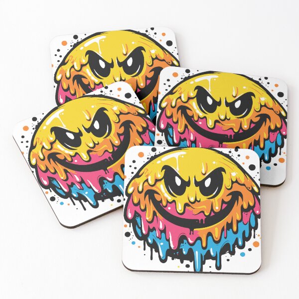 Item preview, A dynamic 'melted' smiley that looks like it is moving and dripping – a strong visual effect that draws attention. designed and sold by Dejbar.