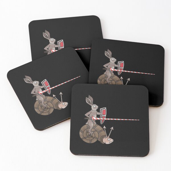 Item preview, Medieval Marginalia Jousting Rabbit Knight designed and sold by ophfujmokw33.