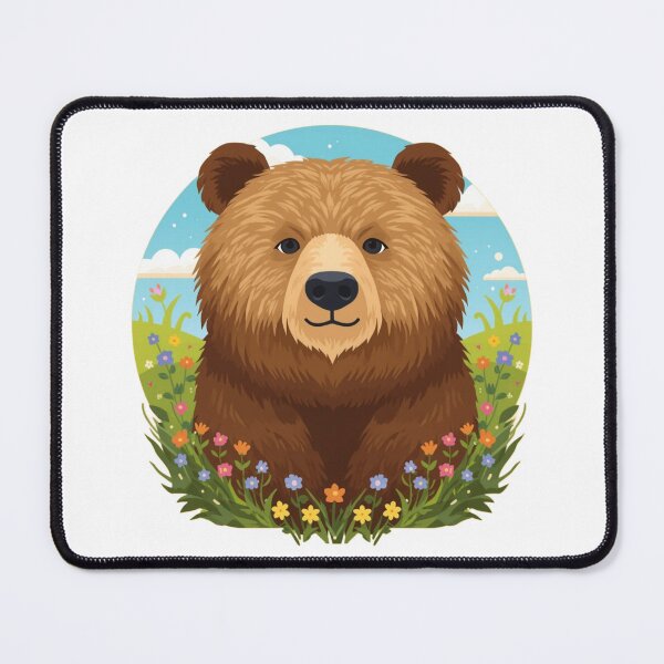 Item preview, A Bear in between flower plants designed and sold by MagicMaker1984.
