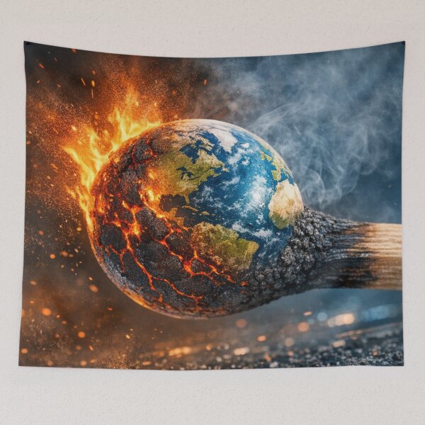 Item preview, Earth in a state of burning change designed and sold by Sigtrix.